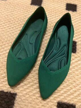Rothy's style British green flat shose